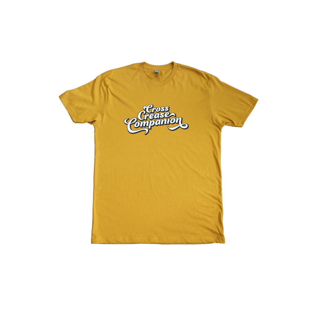 "Cross Crease Companion" Tee - Gold