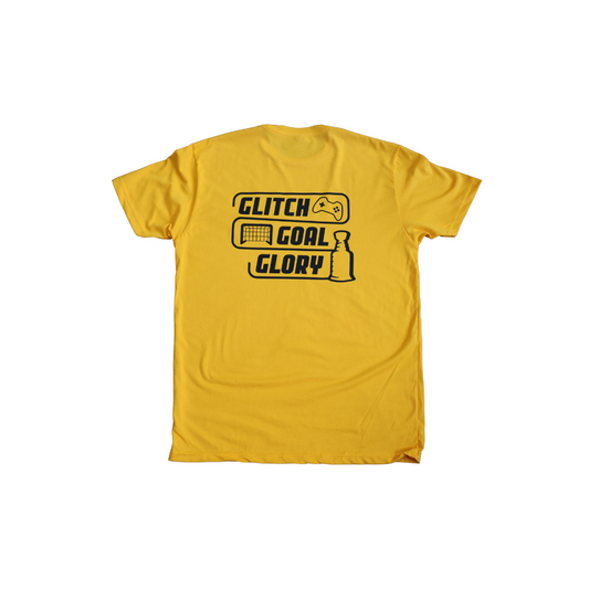 "Glitch Goal Glory" Tee - Gold