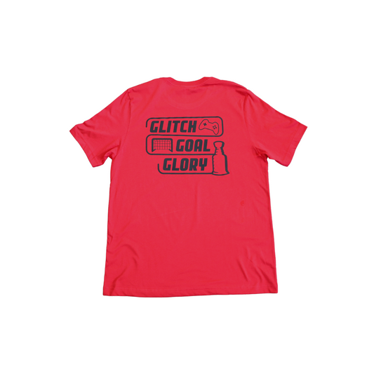 "Glitch Goal Glory" Tee - Red
